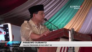 PRABOWO SAPA PENDUKUNG DI BENGKULU