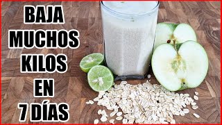 BAJA de PESO en tan SOLO UNA SEMANA con este LICUADO de Avena y Manzana!