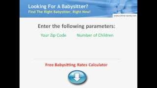 Babysitting Rates for 2014 - Free Sitter Calculator Rate
