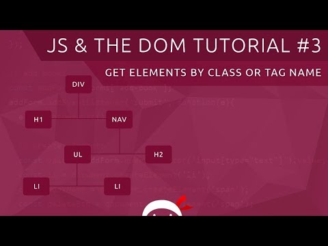JavaScript DOM Tutorial #3 - Get Elements By Class or Tag JavaScript DOM Tutorial #3 - Get Elements By Class or Tag