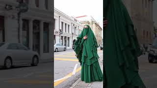 launching||abaya with khimar in green colour#abayablogger#youtubeshorts#muslimah#muslimahclothing