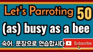 Let's Parroting 50: (영어숙어) as busy as a bee 몸시 바쁘다 무지바쁘다.