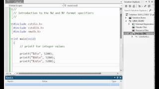 printf integer constants