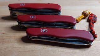 3 Victorinox que je garderais pour chaque taille! 111mm, Adventurer, Fireman, Workchamp.