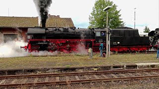 35 1097 \u0026 01 1519 schleudernde Abfahrt Neuenmarkt-Wirsberg @Dampfspektakel am 10.09.2022 | Alex E