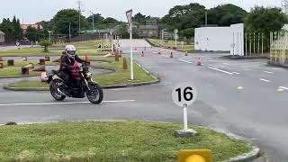 沖縄ジムカーナ5月大会　ノービス　さりぃさん(CB250R)