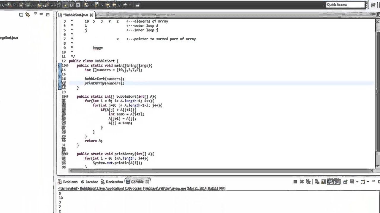 How To Implement Bubble Sort Algorithm In Java Ascending How To Implement Bubble Sort Algorithm In Java Ascending