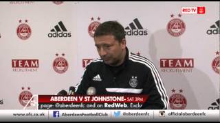 Aberdeen - Derek McInnes previews match v St Johnstone