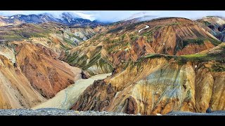 Landmannalaugar best view from Bláhnjúkur, Iceland 4K