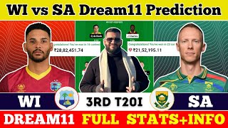 WI vs SA Dream11 Prediction|WI vs SA Dream11|WI vs SA Dream11 Team|