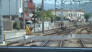 前方展望 2016.05.31 阪急 宝塚線 雲雀丘花屋敷駅～川西能勢口駅間 6000系 6012F 急行 梅田 行き 阪急電車 阪急電鉄