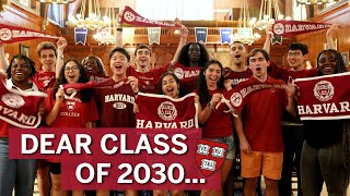Welcome Class of 2030! #Harvard2030