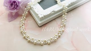 [112] How to make a wavy pearl choker