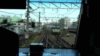 ＪＲ中央線・前面展望【立川駅～国立駅】（高架化工事中） Train front view