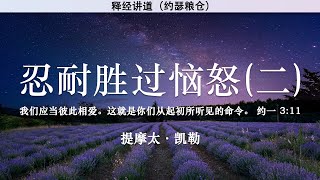 忍耐胜过恼怒（二）| 圣灵的果子系列（六）| 提摩太·凯勒 | 释经讲道