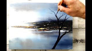 Abstract Cityscape | Acrylic Painting | Easy for Beginners