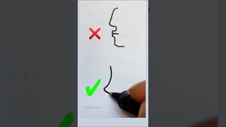 do vs don't || how to draw a face 😱🤔 #shorts #drawing #craft #art #satisfying #crafts