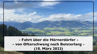 Fahrt über die Hörnerdörfer - von Ofterschwang nach Bolsterlang (18. März 2023)