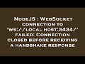 NodeJS : WebSocket connection to 'ws://localhost:3434/' failed: Connection closed before receiving a