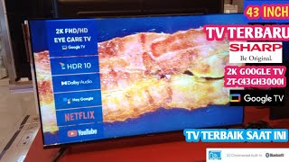 Review Tv Sharp 2T-C43GH3000i 43 Inch 2K Google TV Terbaru #sharp #2t-c43gh300 #tv