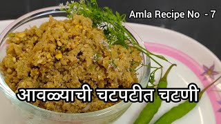 आवळ्याची चटपटीत टिकाऊ चटणी | Amla Chatney | आवळ्याचा ठेचा |Amla Thecha