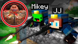 JJ and Mikey Became FBI SNIPERS and hunted the MAUI.EXE from MOANA 2 in Minecraft! - Maizen