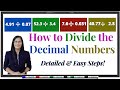 HOW TO DIVIDE DECIMAL NUMBERS QUICKLY//Detailed Steps with Teacher Mathrix