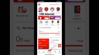 BEDAVA 1 GB İNTERNET KESİN OLUYOR #vodafone #hediye #internet #gb #2023