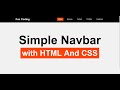 How to make a simple Navbar using flexbox