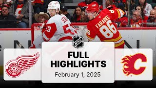 NHL Highlights | Red Wings vs. Flames - February 1, 2025