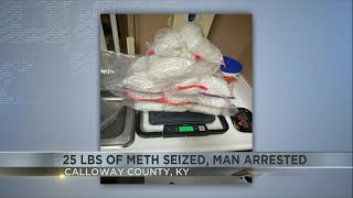 Calloway County authorities seize 25 lbs of Meth, arrest one
