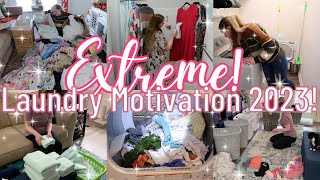 EXTREME Laundry Motivation 2023! Tackling Tons Of Laundry - HUGE Laundry Day 2023!