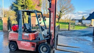 NISSAN 25U FORKLIFT C/W SIDE SHIFT \u0026 PALLET TINES