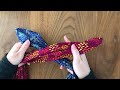 how to tie a furoshiki knot mamusubi for fabric gift wrapping