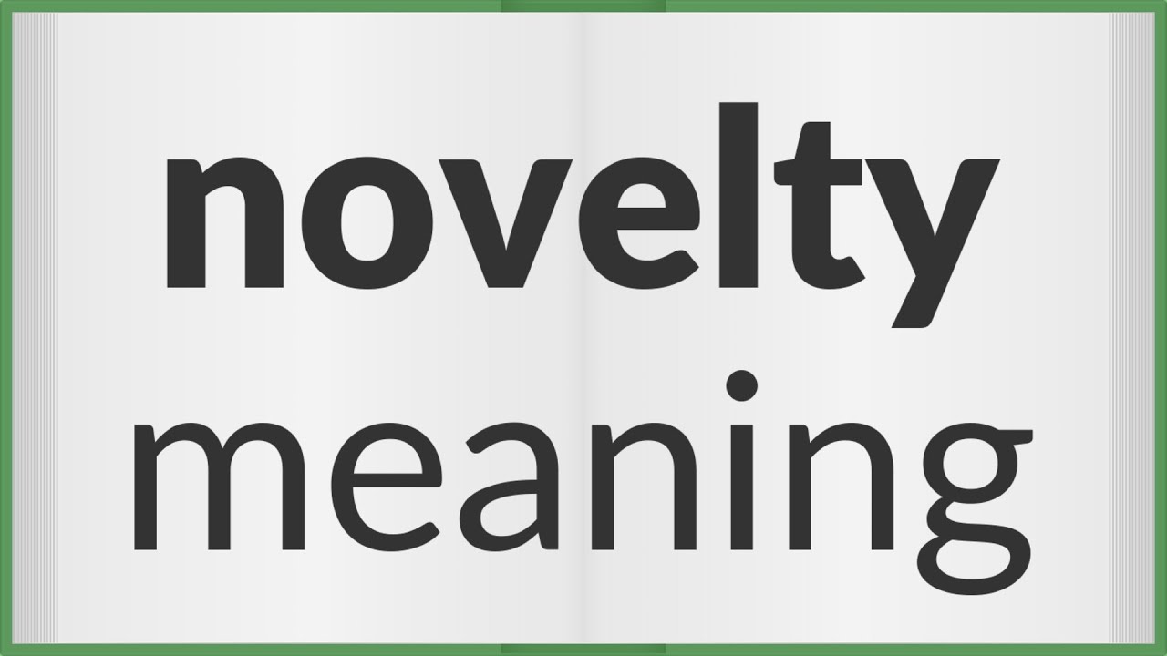 Novelty | Meaning Of Novelty - YouTube