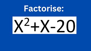Factorise: x^2 + x - 20