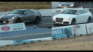 Audi RS5 vs GTR,drag race ,top speed and acceleration of dram cars