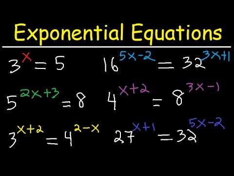 Solving Exponential Equations With Different Bases Using Logarithms - Algebra Solving Exponential Equations With Different Bases Using Logarithms - Algebra
