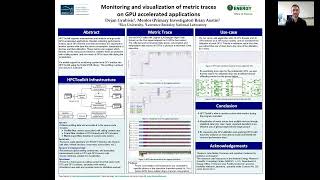 Monitoring and visualization of metric traces on GPU accelerated applications