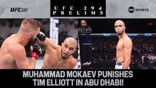 😤🔥 Muhammad Mokaev PUNISHES gritty Tim Elliott with late submission finish! | #UFC294 Prelims