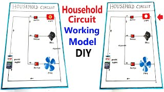 household circuit working model for science project exhibition - diy - physics project -  DIY pandit