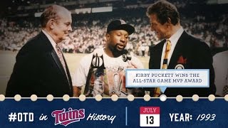 July 13, 1993, Puckett wins MVP in All-Star Game