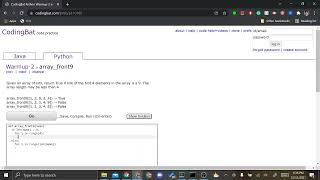 Coding Bat Problem 19 Array Front 9