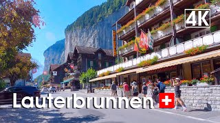 Lauterbrunnen Switzerland 🇨🇭 Summer Walk 4K, Most Beautiful Villages in Switzerland