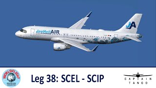 WorldFlight 2022 | Leg 38: SCEL - SCIP | ETOPS | Full-size A320 Cockpit | Team JeeHell A320