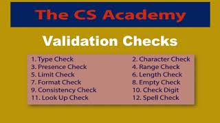 Validation Checks Part 1.