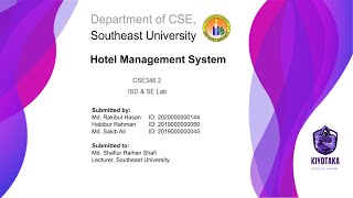 Hotel Management System University Presentation