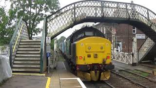 37716 (Thrash) - DBSO 9705 - 37405 (Clag) Depart Brundall P1 (04/09/2017)