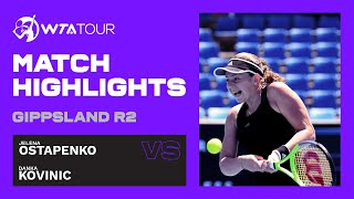 J. Ostapenko vs. D. Kovinic | 2021 Gippsland Trophy Day 2 | WTA Highlights