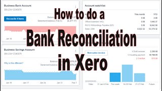 How to do a Bank Reconciliation in Xero